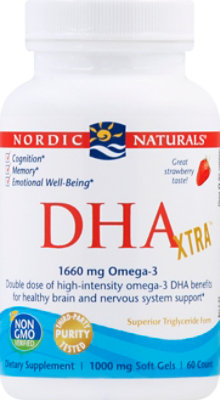 Nordic Naturals Dha Xtra Strawberry - 60 CT - Image 2