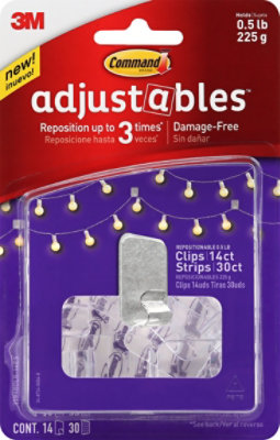 3m Command Adjustables Clips - 14 CT - Image 2