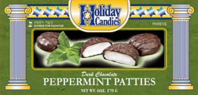 Holiday Candies Dark Chocolate Peppermint Patties - 6 OZ - Image 1