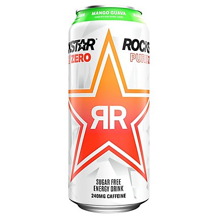Rockstar Pure Zero Energy Drink Mango Guava - 16 FZ - Image 3