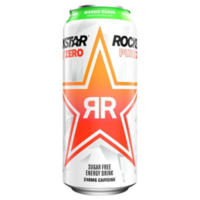 Rockstar Pure Zero Energy Drink Mango Guava - 16 FZ