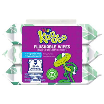 Kandoo Sensitive Wipes Flushable Flip Top - 144 CT