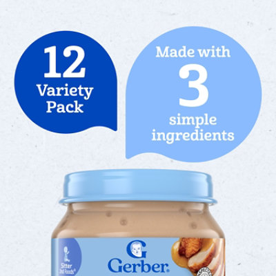 Gerber 2nd Foods Meat Lover Favorites Variety Baby Puree Jars Multipack - 12-2.5 Oz - Image 2