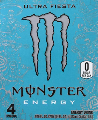 Monster Energy Ultra Fiesta Sugar Free Energy Drink - 4-16 Fl. Oz. - Image 6