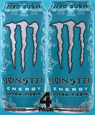 Monster Energy Ultra Fiesta Sugar Free Energy Drink - 4-16 Fl. Oz. - Image 2