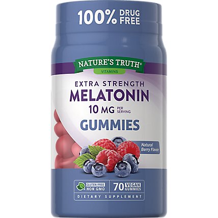 Nature's Truth Extra Strength Melatonin 10 mg Gummies - 70 Count - Image 1