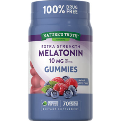Nature's Truth Extra Strength Melatonin 10 mg Gummies - 70 Count