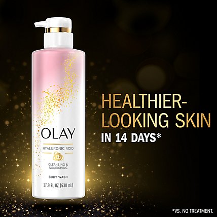 Olay Cleansing & Nourishing Body Wash with Vitamin B3 and Hyaluronic Acid - 17.9 Fl. Oz. - Image 3