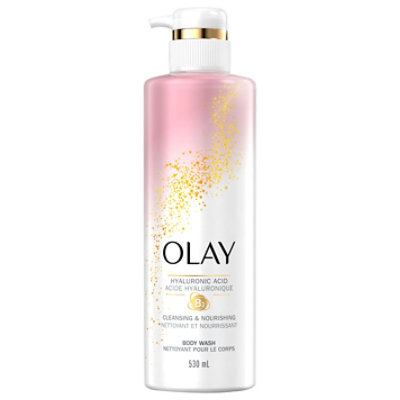 Olay Cleansing & Nourishing Body Wash with Vitamin B3 and Hyaluronic Acid - 17.9 Fl. Oz. - Image 3