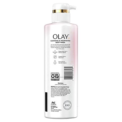 Olay Cleansing & Nourishing Body Wash with Vitamin B3 and Hyaluronic Acid - 17.9 Fl. Oz. - Image 2