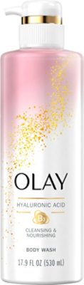 Olay Cleansing & Nourishing Body Wash with Vitamin B3 and Hyaluronic Acid - 17.9 Fl. Oz. - Image 2
