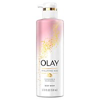 Olay Cleansing & Nourishing Body Wash with Vitamin B3 and Hyaluronic Acid - 17.9 Fl. Oz. - Image 1