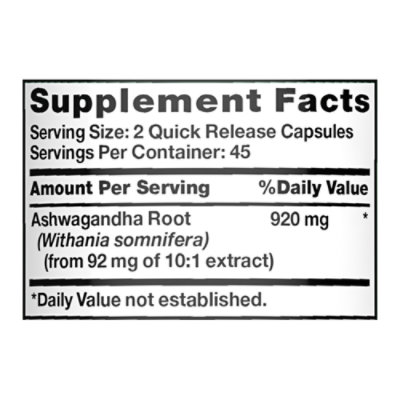 Nature's Truth Ashwagandha Root 920 mg - 90 Count - Image 2