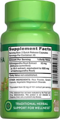 Nature's Truth Ashwagandha Root 920 mg - 90 Count - Image 2