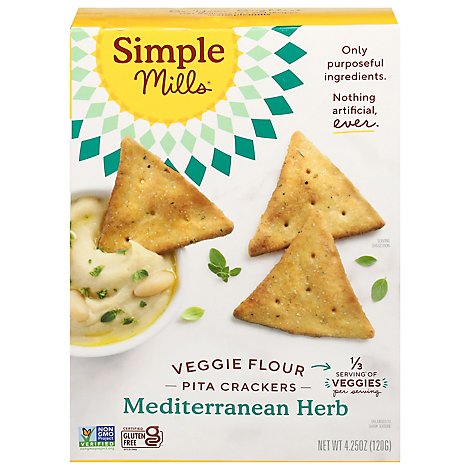 Simple Mills Pita Cracker Medtrn Herb - 4.25 OZ