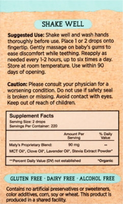 Maty's Organic Baby Teething Oil - .75 OZ - Image 4