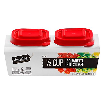 Signature Select Food Storage Square Half Cup - 2 CT - Image 3