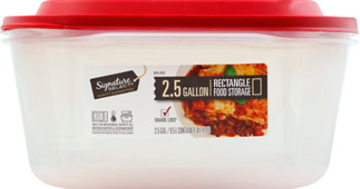 Signature SELECT Food Storage Rectangle 2.5 Gal - EA - Image 2