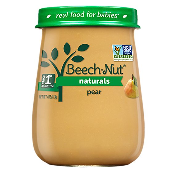 Beech-Nut Naturals Stage 1 Pear Baby Food - 4 Oz