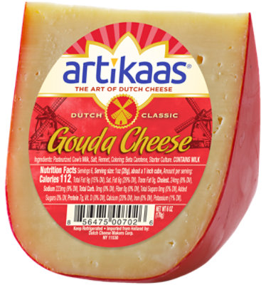 Artikaas Red Wax Gouda Ew - 6 OZ - Image 1