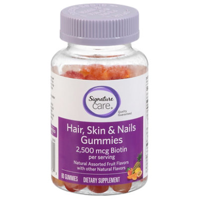Signature Select/Care Gummies Hair Skin & Nails 2500 Mcg - 80 CT - Image 1
