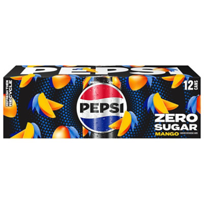 Pepsi Zero Sugar Soda Mango Can - 12-12 OZ - Image 3