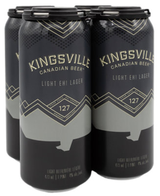 Kingsville Light Eh Lager In Cans - 4-16 FZ - Image 1