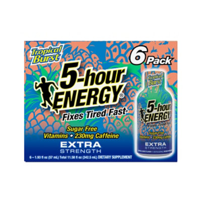 5-hour ENERGY Tropical Burst Extra Strength Shot - 6-1.93 Fl. Oz. - Image 1