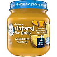 Gerber 2nd Foods Natural Squash Pear Pineapple Baby Food Jar - 4 Oz - Image 1