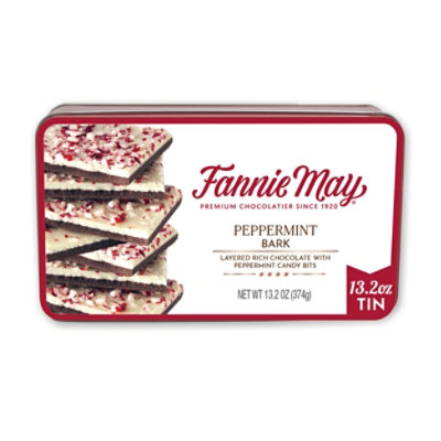 Fannie May Peppermint Bark Tin - 13.2 OZ - Image 1