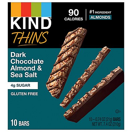Kind Thins Dark Chocolate Nuts & Sea Salt - 10-.74 OZ - Image 3