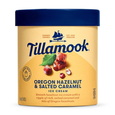 Tillamook Oregon Hazelnut and Salted Caramel Ice Cream - 48 Oz