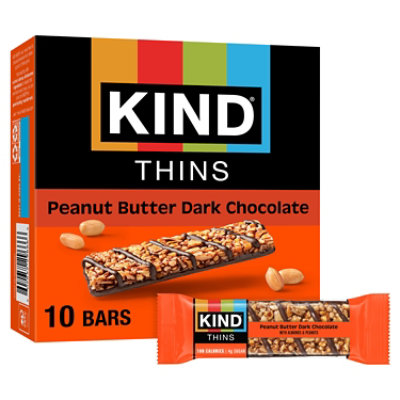 KIND Thins Peanut Butter Dark Chocolate Gluten Free Snack Bars - 10-0.74 Oz