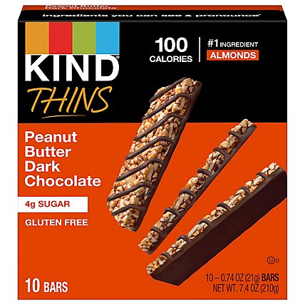 Kind Thins Peanut Butter Dark Chocolate - 10-.74 OZ - Image 3