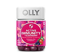 OLLY Active Immunity + Elderberry Gummies Berry Brave - 45 Count