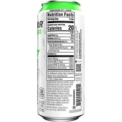 Rockstar Pure Zero Energy Drink Cucumber Lime - 16 FZ - Image 6
