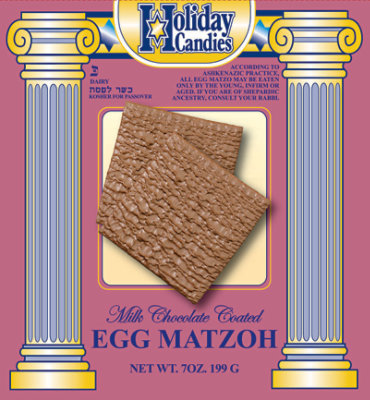 Holiday Candies Milk Chocolate Egg Matzo Crackers - 7 OZ - Image 1
