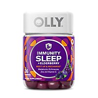 OLLY Immunity Sleep + Elderberry Gummies Midnight Berry - 36 Count - Image 2