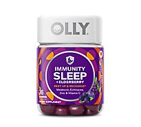 OLLY Immunity Sleep + Elderberry Gummies Midnight Berry - 36 Count