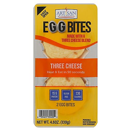 Artisan Kitchens 3 Cheese Egg Bites 2 Count Frozen - 4.6 OZ - Image 3