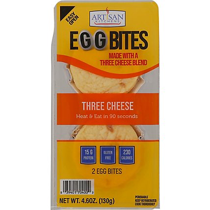 Artisan Kitchens 3 Cheese Egg Bites 2 Count Frozen - 4.6 OZ - Image 2