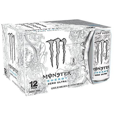 Monster Energy Zero Ultra Energy Drink - 12-16 Fl. Oz.