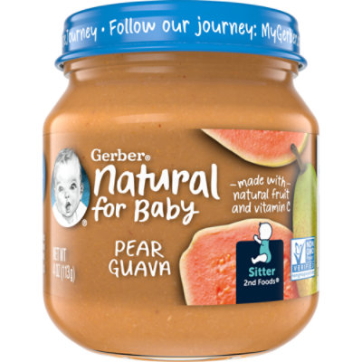 Gerber 2nd Foods Natural Pear Guava - 4 OZ