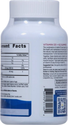 Nordic Naturals Vit D3 K2 Gummies - 60 CT - Image 5