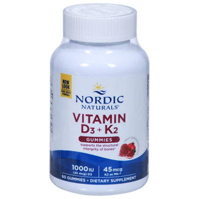 Nordic Naturals Vit D3 K2 Gummies - 60 CT - Image 1