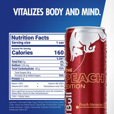 Red Bull Peach Energy Drink - 4-12 Fl. Oz. - Image 2