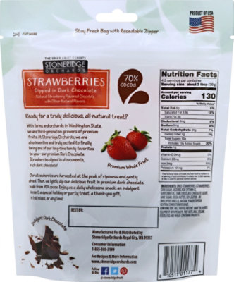 Stoneridge Orchards Dark Chocolate Strawberries - 5 OZ - Image 3