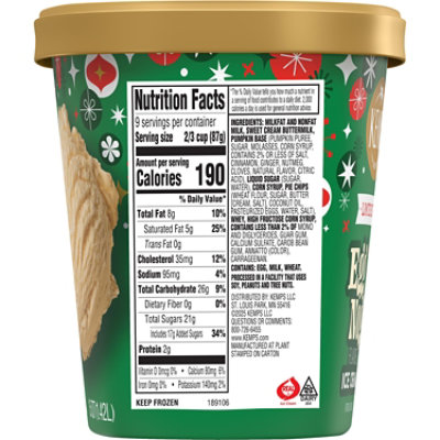 Kemps Limited Edition Eggnog Ice Cream - 48 Oz - Image 3