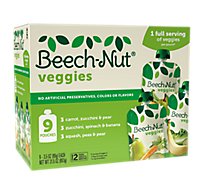 Beech-Nut Veggies Stage 2 Variety Pack Baby Food 9 Count - 3.5 Oz
