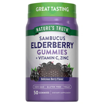 Nature's Truth Elderberry plus Vitamin C and Zinc Gummies - 50 Count - Image 2